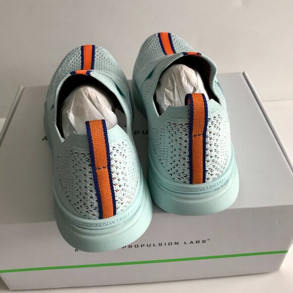 APL TechLoom Bliss Sneakers - Gulf Blue / Orange Racer - Women’s Size 7 - Picture 4 of 8